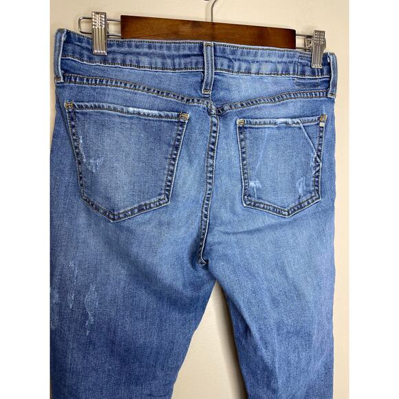Michelle by Commune women's 29 blue jeans mid rise twig light wash distressed - Picture 7 of 12